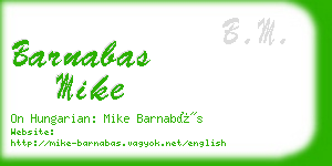 barnabas mike business card